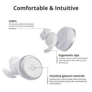 Tronsmart Encore Spunky Buds True Wireless Earphones with Charger Box - White - Image 6