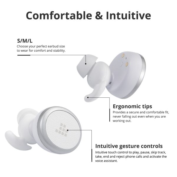 Tronsmart Encore Spunky Buds True Wireless Earphones with Charger Box - White - Image 6