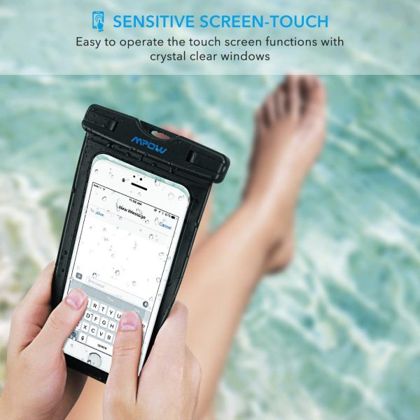 Universal Waterproof Pouch Case by MPOW - 2 PACK (1 Black + 1 White) - Image 4