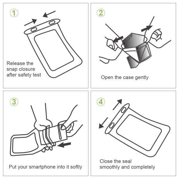 Universal Waterproof Pouch Case by MPOW - 2 PACK (1 Black + 1 White) - Image 5