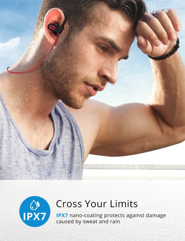 71qylVw0Z+L._SL1500_ Flame Bluetooth Earphones Sports Water Resistant by MPOW - Black - Image 4