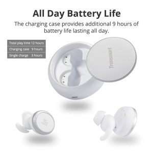 Tronsmart Encore Spunky Buds True Wireless Earphones with Charger Box - White - Image 7