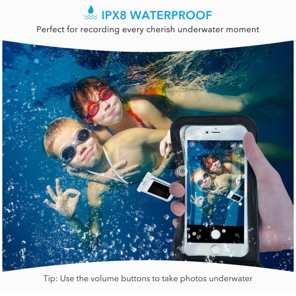 Universal Waterproof Pouch Case by MPOW - 2 PACK (1 Black + 1 White) - Image 8