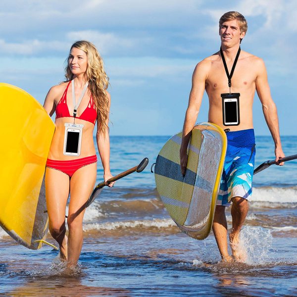 Universal Waterproof Pouch Case by MPOW - 2 PACK (1 Black + 1 White) - Image 9