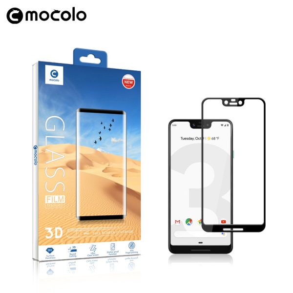 Google Pixel 3 XL Glass Protector Edge to Edge Tempered 3D - Black - Image 4