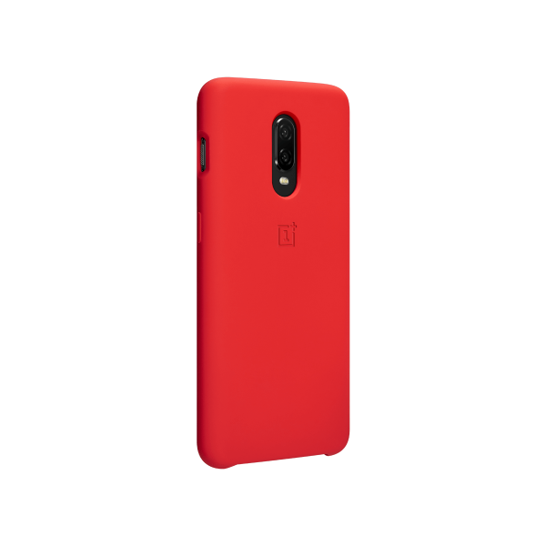 OnePlus 6T Silicone Protective Case Red - Image 3
