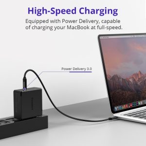 Tronsmart 60W USB-C Power Delivery 3.0 Wall Charger - WCP02 - US Foldable Plug - BB - Image 2