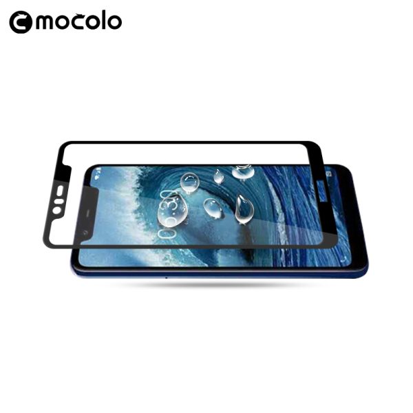 Nokia 5.1 Plus Glass Protector Edge to Edge Tempered 3D – Black - Image 7