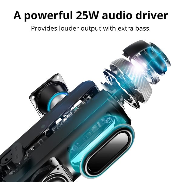 Tronsmart T6 Bluetooth 25 Watt Dual-Driver 15 Hours Playtime 360 Degree Surround Sound Wireless Speaker with Deep Bass - Camouflage Black - Image 3