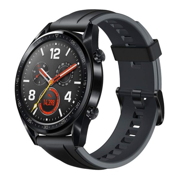 Huawei Watch GT GPS Running Watch with Heart Rate Monitoring and Smart Notifications (Up to 2 weeks Battery Life) – Black - Image 1