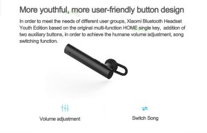 Xiaomi Bluetooth Earphone Mi youth basic Headphone Wireless Cell Phone Headsets Build-in Mic - Black - Image 5