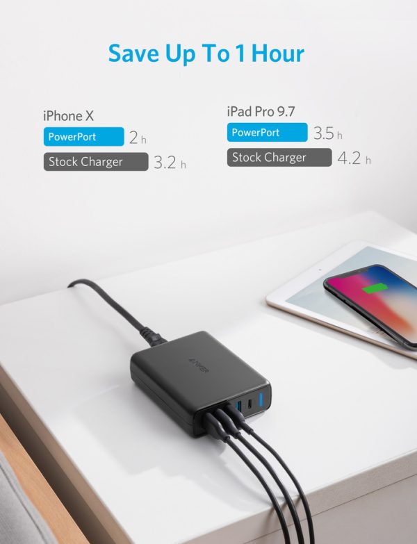 Anker PowerPort I PD with 1 PD & 4 PowerIQ - Black - A2056K11 - Image 4
