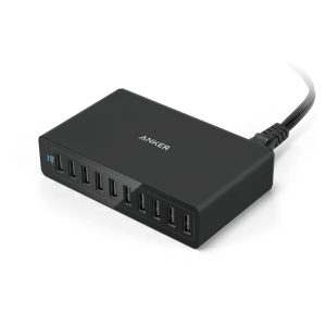 Anker PowerPort 10 -60W 10 Port USB Charger - Black  - A2133J11