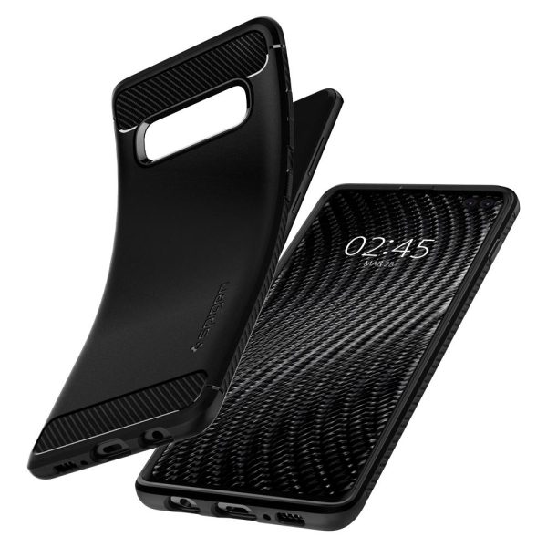 Spigen Galaxy S10 Plus Case Rugged Armor - Matte Black - 606CS25765 - Image 5