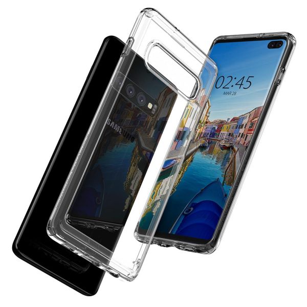 Spigen Galaxy S10 Plus Case Ultra Hybrid - Crystal Clear  - 606CS25766 - Image 6
