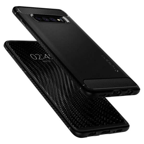 Spigen Galaxy S10 Case Rugged Armor - Matte Black - 605CS25800 - Image 8