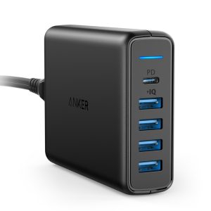 Anker PowerPort I PD with 1 PD & 4 PowerIQ - Black - A2056K11