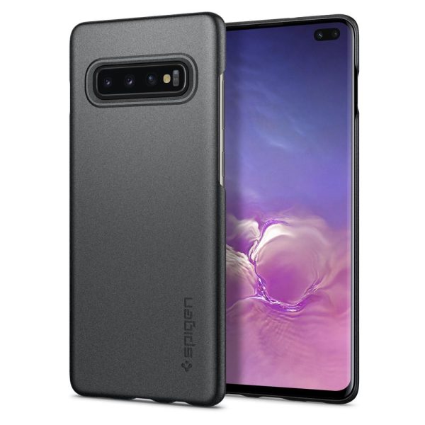 Spigen Galaxy S10+ Case Thin Fit Graphite Gray 606CS25757 - Image 1