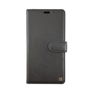 Uunique iPhone X/Xs Protective Original Genuine Leather Folio Wallet Black