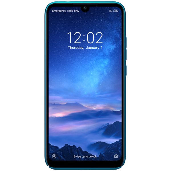 Redmi Note 7 / Redmi Note 7 Pro Frosted Shield Hard Cover by Nillkin - Peacock Blue - Image 2