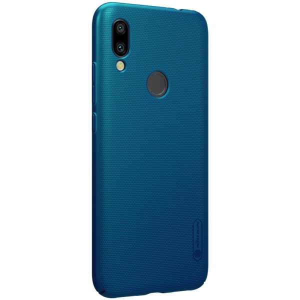 Redmi Note 7 / Redmi Note 7 Pro Frosted Shield Hard Cover by Nillkin - Peacock Blue - Image 3