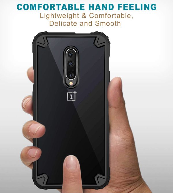OnePlus 7 Pro Bond X Hybrid Transparent Case by KAPAVER - Black - Image 7
