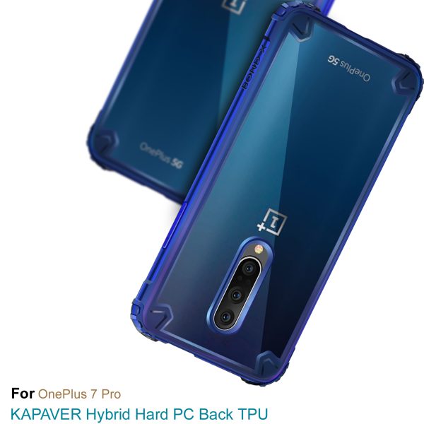 OnePlus 7 Pro Bond X Hybrid Transparent Case by KAPAVER - Nebula Blue - Image 2