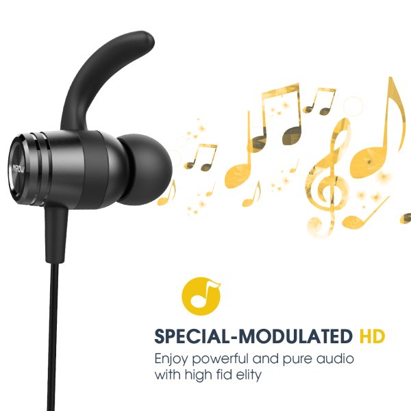 S10 MPOW Upgraded Bluetooth Headphones, 8-10 Hrs Magnetic Wireless Headphones w / Mic, CVC 6.0 Noise Cancelling Mic - Image 3