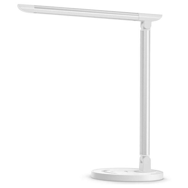 LED Lamp Desk Eye-caring Table Dimmable Office Lamp with USB for Charging by Taotronics - White - TT-DL13 - Image 1