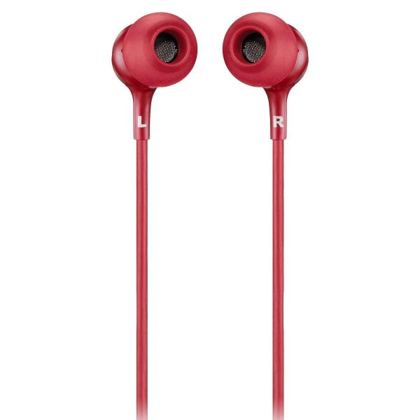 JBL Live 100 In-Ear Headphones with In-Line Microphone and Remote - Red - Image 3