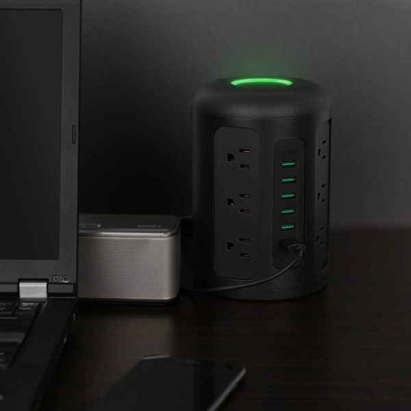 61-uDQWoDfL._SL1500_ AUKEY Power Strip Surge Protector, 6 USB Ports and 12 AC Outlets with 5 Foot Heavy Duty Extension Cord - PA-S14 - Image 5
