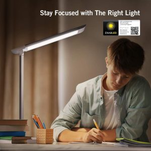 LED Lamp Desk Eye-caring Table Dimmable Office Lamp with USB for Charging by Taotronics - White - TT-DL13 - Image 8