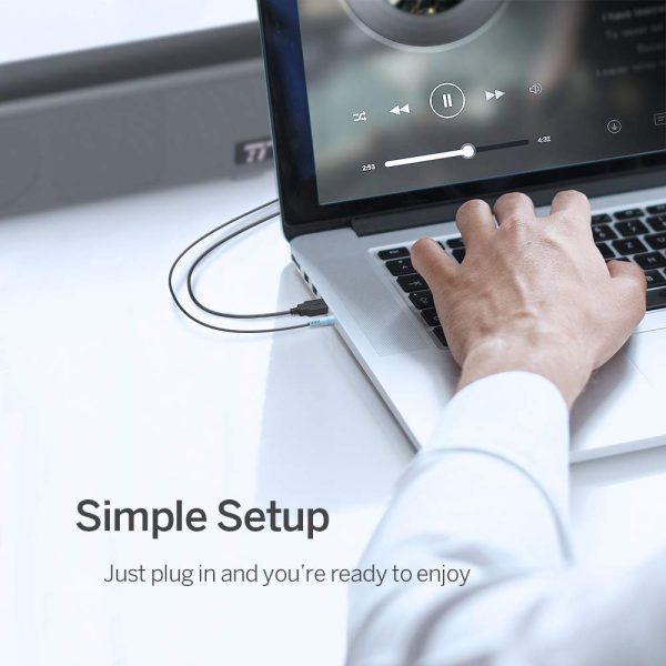 TaoTronics Computer Speakers, Wired Computer Sound Bar, Stereo USB Powered Mini Soundbar Speaker - TT-SK018 - Image 2