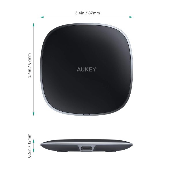 AUKEY USB C Wireless Fast Charger, 10W Qi Wireless Charging Pad - LC-Q6 - Image 2