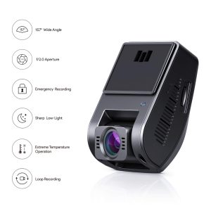 AUKEY 4K Dash Cam with 6-Lane Wide-Angle Lens Dashboard Camera Recorder with HDR, Loop Recording, G-Sensor, and Additional 2-Port USB Car Charger - DR02J - Image 2