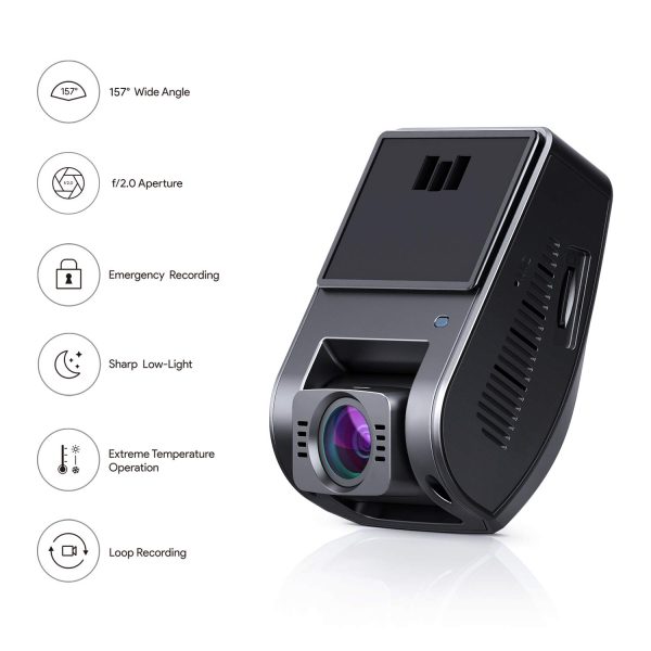 AUKEY 4K Dash Cam with 6-Lane Wide-Angle Lens Dashboard Camera Recorder with HDR, Loop Recording, G-Sensor, and Additional 2-Port USB Car Charger - DR02J - Image 2