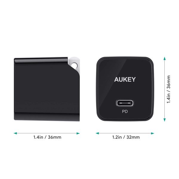 AUKEY USB C Charger with 18W Power Delivery 3.0, Ultra-Compact USB C Wall Charger - PA-Y18 - Image 5