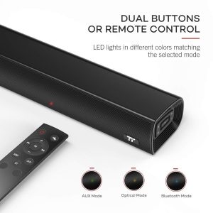 Soundbar 25" for TV Sound bar Wired & Wireless Bluetooth 4.2 Speakers by Taotronics - TT-SK017 - Image 2
