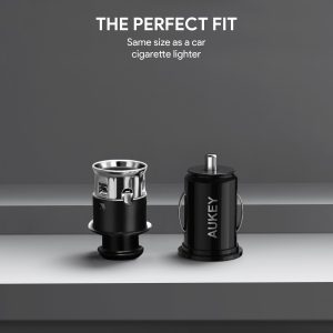 AUKEY Car Charger, Flush Fit Dual Port 24W/4.8A Output - CC-S1 - Image 2