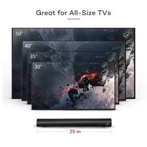 Soundbar 25" for TV Sound bar Wired & Wireless Bluetooth 4.2 Speakers by Taotronics - TT-SK017 - Image 4