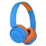 JBL Kids On-Ear Wireless Headphones Safe Sound Technology (Blue/Orange) - JR300BT