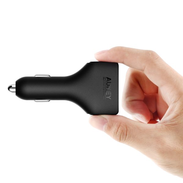 Aukey Car Charger with Quick Charge 3.0 Port & 3 USB Port - Black -  CC-T9 - Image 2