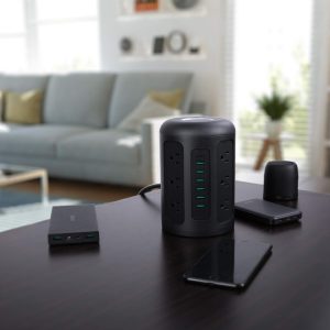 AUKEY Power Strip Surge Protector, 6 USB Ports and 12 AC Outlets with 5 Foot Heavy Duty Extension Cord - PA-S14 - Image 6
