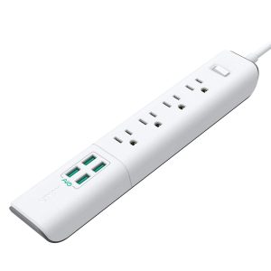 AUKEY Power Strip with 4 USB Ports and 4 Outlets & 5ft Power Cord - PA-S8