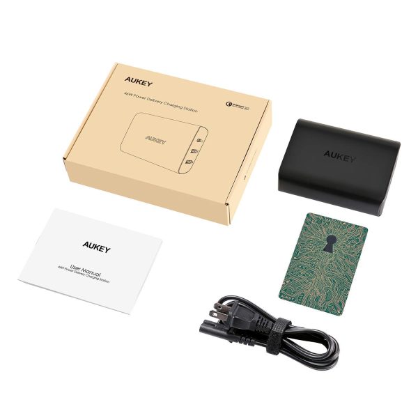 AUKEY USB C Charger, 74.5W 3-Port Wall Charger with 46W Power Delivery 3.0 & Quick Charge 3.0 - PA-Y13 - Image 2