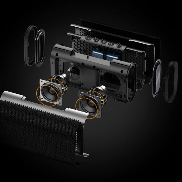 AUKEY Eclipse Wireless Speaker 20 W with 12 Hours Playtime, Enhanced Bass with Dual Passive Radiators/Subwoofers and Woven Fabric Surface for Echo Dot - SK-M30 - Image 6