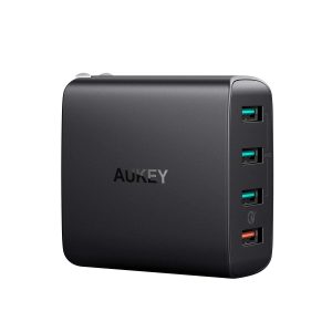 AUKEY Quick Charge 3.0 USB Wall Charger 4 Ports 42W Travel Charger -  PA-T18