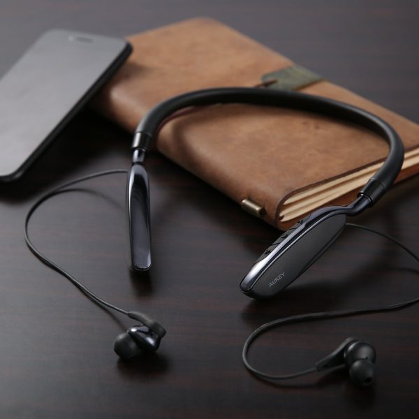 AUKEY Bluetooth Headphones, Active Noise-Canceling Earbuds with 20-Hour Playtime and Built-in Mic - EP-B48 - Image 4