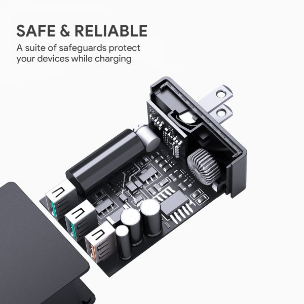 AUKEY 3-Port USB Wall Charger 43.5W with Quick Charge 3.0 & Foldable Plug - PA-T14 - Image 3