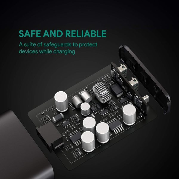 AUKEY USB C Charger with 60W Power Delivery 3.0 & Dual Port USB Charger - PA-Y12 - Image 5
